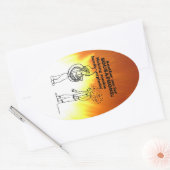 Ovale Sousaphone Zombie Explode Sticker Oval (Enveloppe)