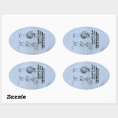 Ovale Sousaphone Zombie Explode Sticker Oval (Feuille)
