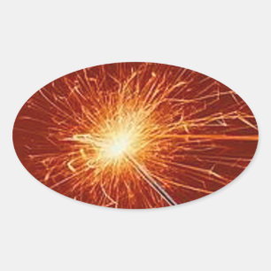 Ovale Sparkler - Sticker