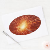 Ovale Sparkler - Sticker (Enveloppe)