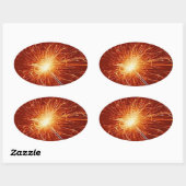 Ovale Sparkler - Sticker (Feuille)