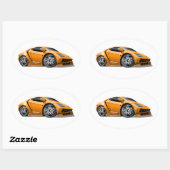 Ovale Sticker (Feuille)