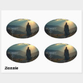 Ovale Sticker (Feuille)