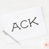 Ovale Sticker 2 de nappe "ACK" (Enveloppe)