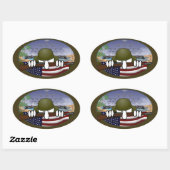 Ovale Sticker 2ème guerre mondiale Kilroy Oval (Feuille)