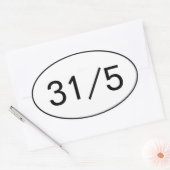 Ovale Sticker 31 sur 5 (Enveloppe)