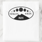 Ovale Sticker à bouteille Eclipse - New Hampshire - 24 (Sac)
