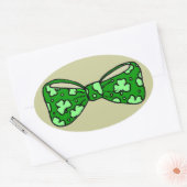 Ovale Sticker à Cravate à boue verte de la Saint-Patrick (Enveloppe)