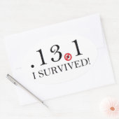 Ovale Sticker à demi-marathon (Enveloppe)