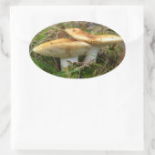 Ovale Sticker à double champignon (Sac)