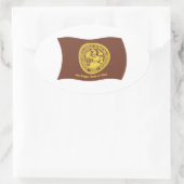 Ovale Sticker à drapeau Shoshone Bannock Tribes (Sac)