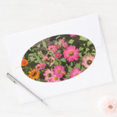 Ovale Sticker à fleurs (Enveloppe)