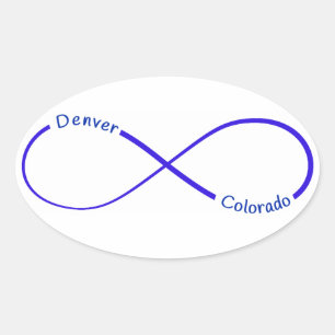 Ovale Sticker à infinity de Denver CO