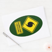 Ovale Sticker à passage d'ouragan (Enveloppe)