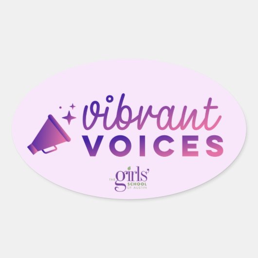 Ovale Sticker à thème | L'école des filles d'Austin (Devant)