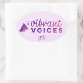 Ovale Sticker à thème | L'école des filles d'Austin (Sac)