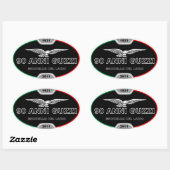 Ovale Sticker Anni Guzzi 90 (Feuille)