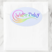 Ovale Sticker Arc-en-ciel pour bébé d'eau (Sac)