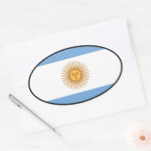 Ovale Sticker argentin Euro (Enveloppe)