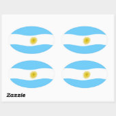 Ovale Sticker Argentine (Feuille)