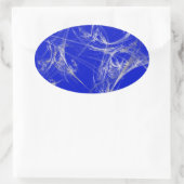 Ovale Sticker Arrière - plan Fractal Spider Web Oval (Sac)