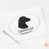 Ovale Sticker automatique de la fenêtre Dachshund (Enveloppe)