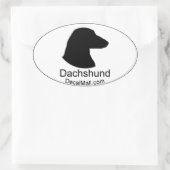 Ovale Sticker automatique de la fenêtre Dachshund (Sac)