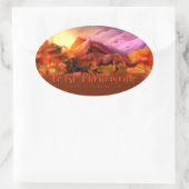 Ovale Sticker Automne Phénomène (Sac)