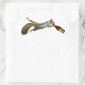 Ovale Sticker Bière Écureuil (Sac)