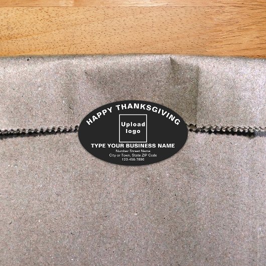 Ovale Sticker Black Oval de Thanksgiving