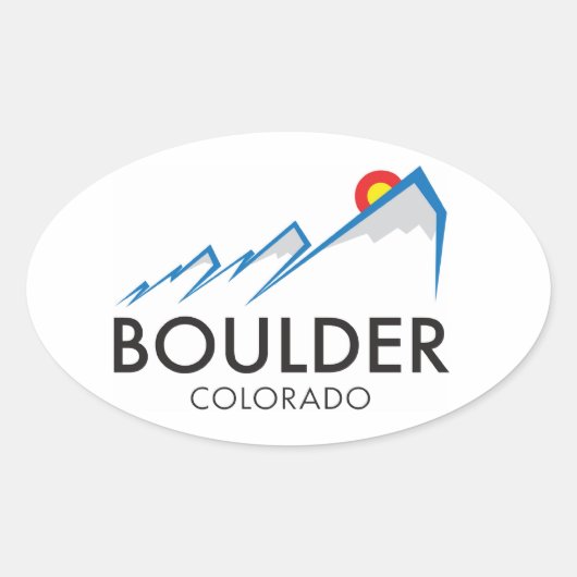 Ovale Sticker Boulder Colorado - Oval (Devant)