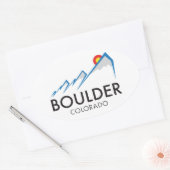 Ovale Sticker Boulder Colorado - Oval (Enveloppe)