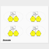 Ovale Sticker Brandon Chicks (Feuille)