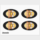 Ovale Sticker brasserie (Feuille)