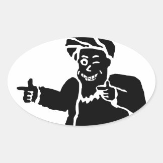 Ovale Sticker Buddy Muj