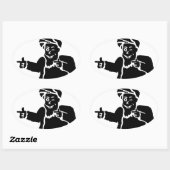 Ovale Sticker Buddy Muj (Feuille)