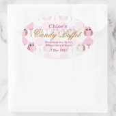 Ovale Sticker Buffet Anniversaire de Chouette Whimsical (Sac)