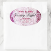 Ovale Sticker Buffet de bonbons rose PInk (Sac)