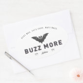 Ovale Sticker 'Buzz More' (Enveloppe)