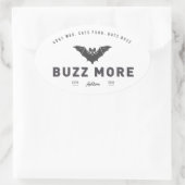 Ovale Sticker 'Buzz More' (Sac)