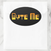 Ovale Sticker Byte Me (Sac)
