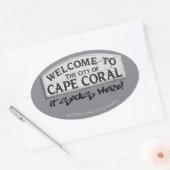 Ovale Sticker Cape Coral Sucks (Enveloppe)