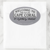 Ovale Sticker Cape Coral Sucks (Sac)