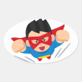 Ovale Sticker "Captain Zoom" (Devant)