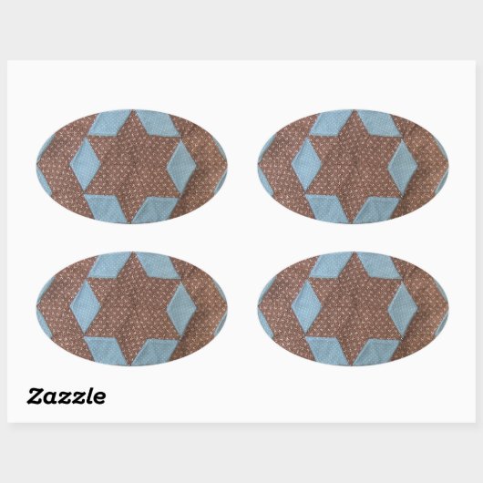 Ovale Sticker - Château Motif de surface (Feuille)