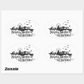 Ovale Sticker classique SMS (Feuille)