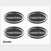 Ovale Sticker Commuters (Feuille)