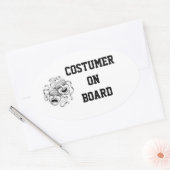 Ovale Sticker Costumer À Bord (Enveloppe)