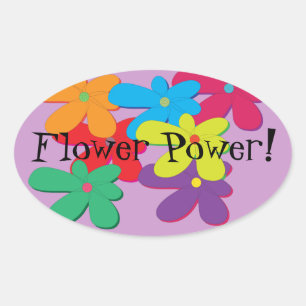 Ovale Sticker d'alimentation des fleurs