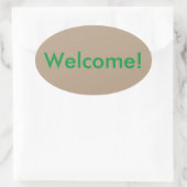 Ovale Sticker de bienvenue (Sac)
